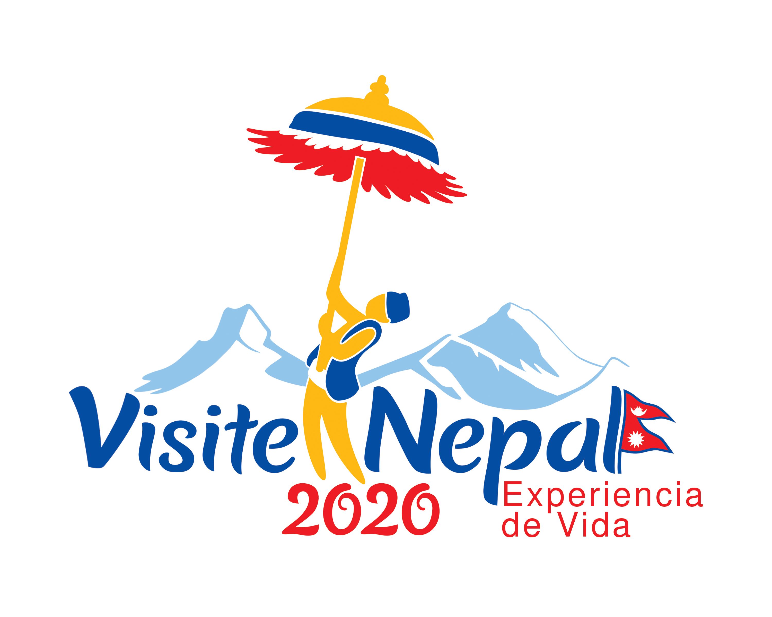Visit Nepal 2020 - Official Logo in Spanish